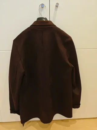 Chaqueta de piel marrón