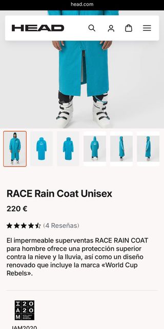 Capa Head de esquí / snow unisex azul (L)