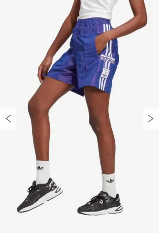 Pantalón corto retro Adidas morado brillante XXS