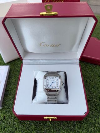 Cartier Santos 41mm Acero Plateado