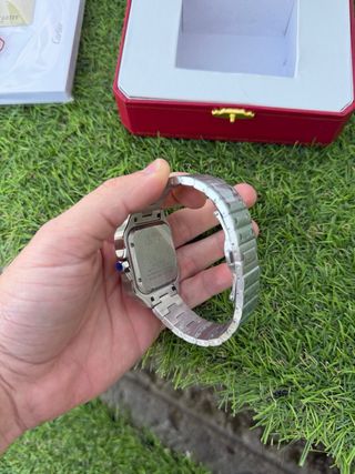 Cartier Santos 41mm Acero Plateado