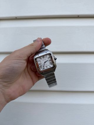 Cartier Santos 41mm Acero Plateado
