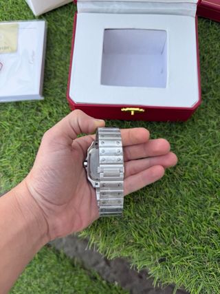 Cartier Santos 41mm Acero Plateado
