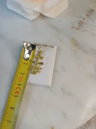 Cruz Caravaca Plata 925 Chapado Oro 18k