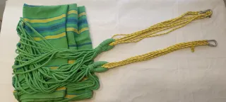 Hamaca de jardín/terraza azul y verde