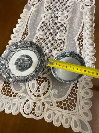 Taza y plato Cartuja Pikman antiguo