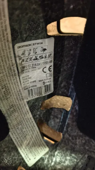 Casco Btwin Negro Niño