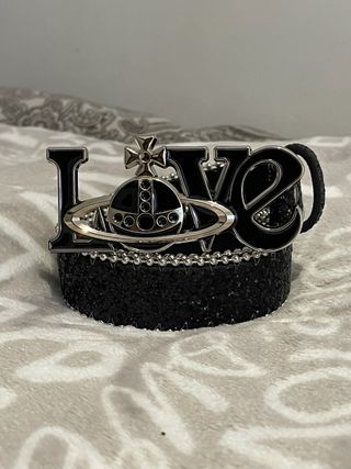 Cinturón Vivienne Westwood Negro Brillante