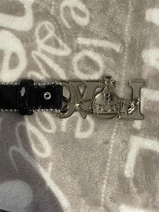 Cinturón Vivienne Westwood Negro Brillante