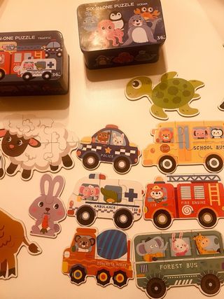 3 Puzzles de madera para niños