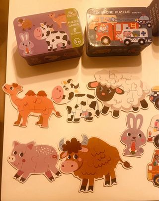 3 Puzzles de madera para niños