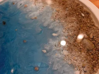 Mesa auxiliar temática playa resina