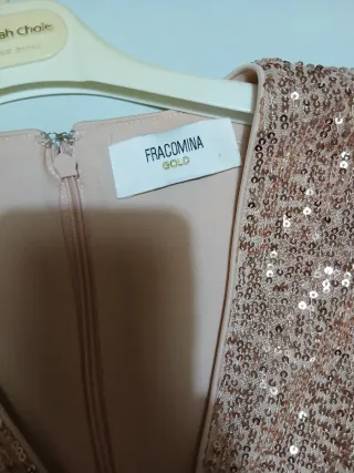 Vestito Fracomina con paillettes oro rosa