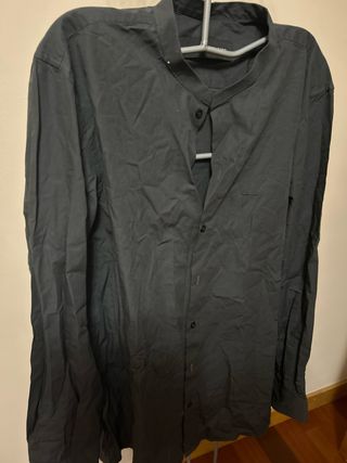 Camisa Adolfo Dominguez Negra XL sin solapa