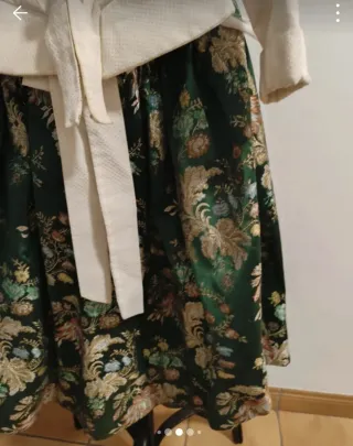 Vestido Fallera Niña Beige y Verde