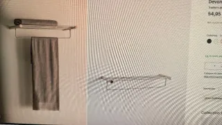 Toallero Sklum Devon Plata