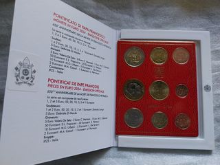 Cartera Divisional Vaticano 2024 con moneda 5 Euro