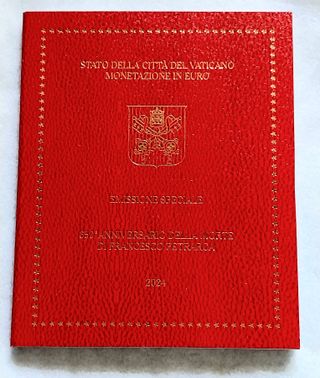 Cartera Divisional Vaticano 2024 con moneda 5 Euro