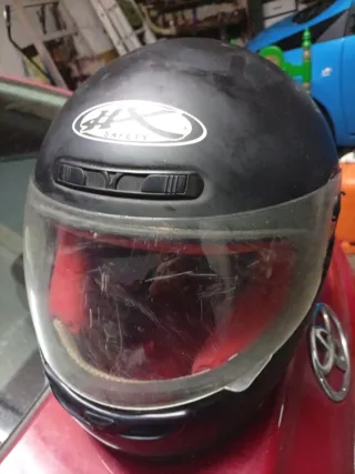 Casco de moto integral negro