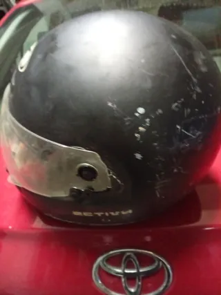 Casco de moto integral negro