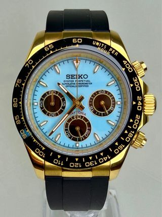 Reloj Seiko Daytona Azul y Dorado