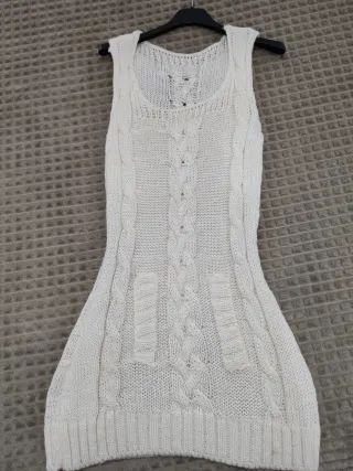 Vestido de lana blanco