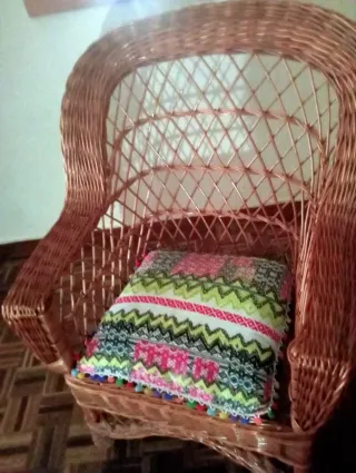 Sillón de mimbre