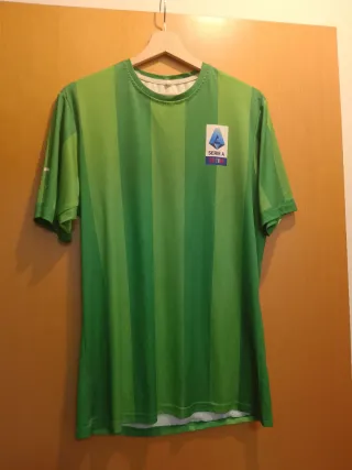 Maglietta calcio Serie A verde a righe
