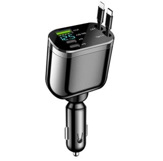 Cargador Coche 5 Puertos USB + Tipo C