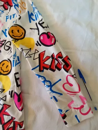 Camisa fina multicolor M