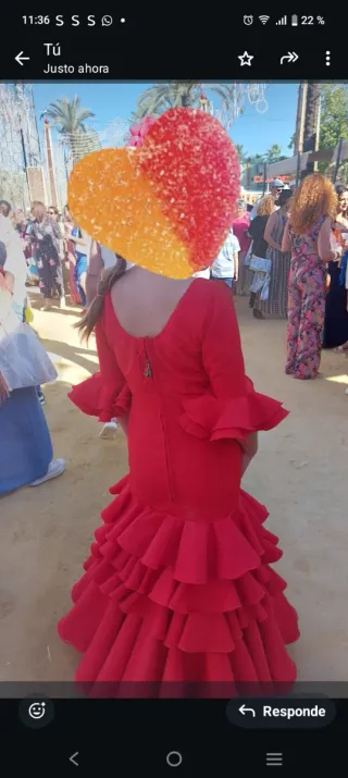 Traje de flamenca niña 10-12 años