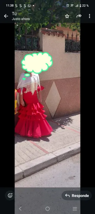 Traje de flamenca niña 10-12 años