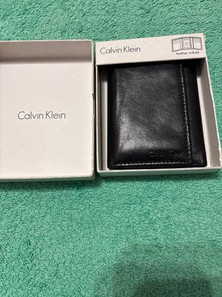 Cartera Calvin Klein Piel Negra Nueva