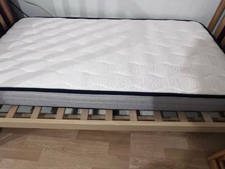 Cuna bebé madera + colchón