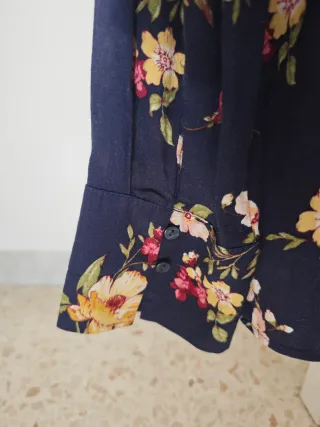 Camisa floral manga larga