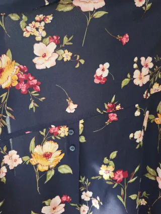 Camisa floral manga larga