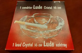 Cenicero Cristal d'Arques Lude 16 cm. Sin estrenar