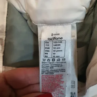 Pantalón nieve niña blanco 10 años