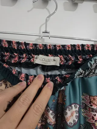 Kimono y Pantalon Azul Estampado Talla Única