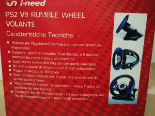 Volante PS2 i-need V9 con pedali e cambio