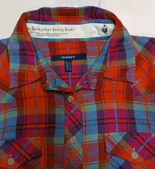 Camiseta Gant Cuadros Mujer talla L/XL