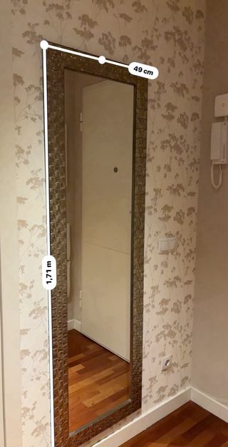 Espejo decorativo dorado y plateado 170x50cm