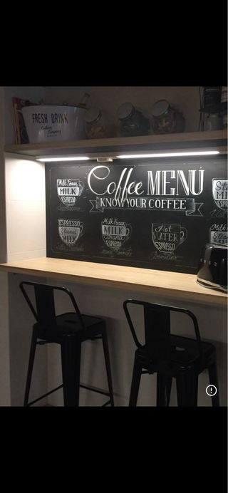 Taburete alto industrial negro