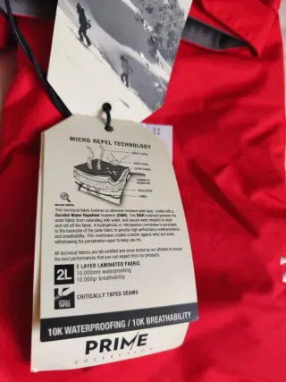 Pantalón de esquí rojo niño o niña Talla 10 años