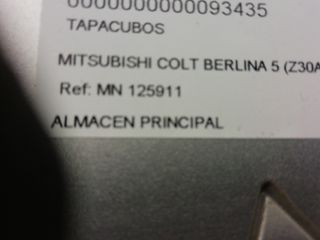 TAPACUBOS MITSUBISHI COLT BERLINA 3 (CZ)