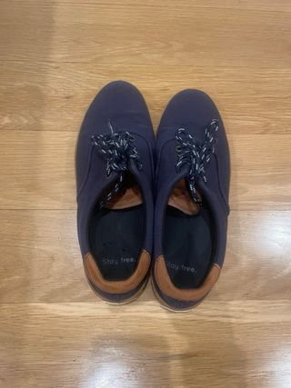 Zapatos náuticos azules y marrones