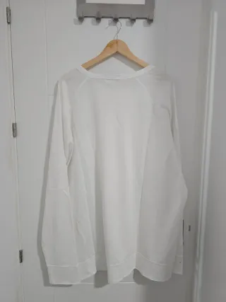 Sudadera Polo Ralph Lauren fina blanca XXL