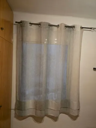 Cortina Gris -Blanco 1.40 x 1.60