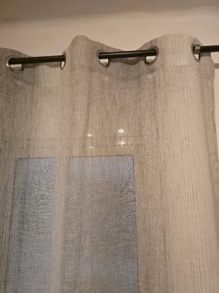 Cortina Gris -Blanco 1.40 x 1.60