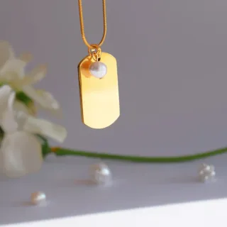 Colgante militar mini perla